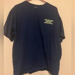 Men’s XL Vintage T-shirt Cascade Range Mountain Resuce Dept Navy Blue